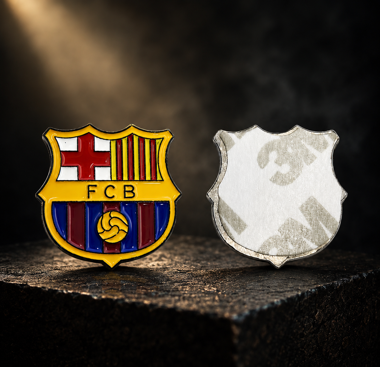 FC Barcelona FCB Logo 3D Metal Sticker with Adhesive Backing — Mobile Phone,Car, Laptop, or Wall Decor